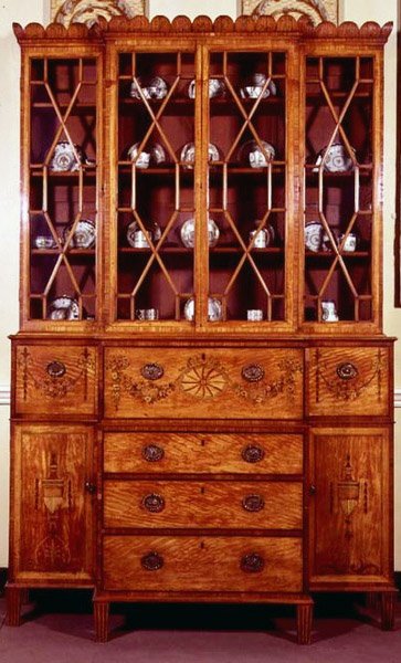 Secretaire bookcase, c.1790 by English School